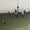 Lustre Acier Noir E14 5 Minerwa