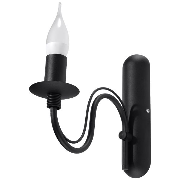 Applique Acier Noir E14 1 Minerwa