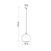 Suspension Acier Graphite E27 1 Ball