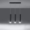 Suspension Acier Noir GU10 3 Lagos Line