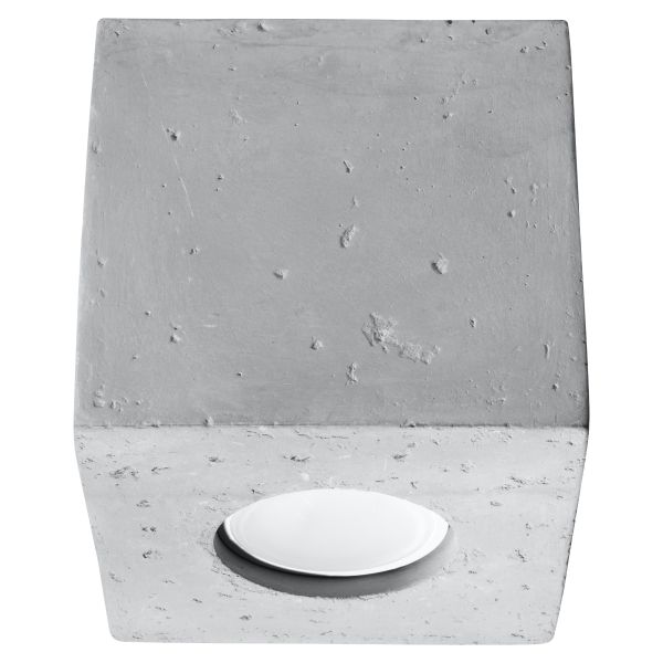 Plafonnier Béton Gris GU10 1 Quad