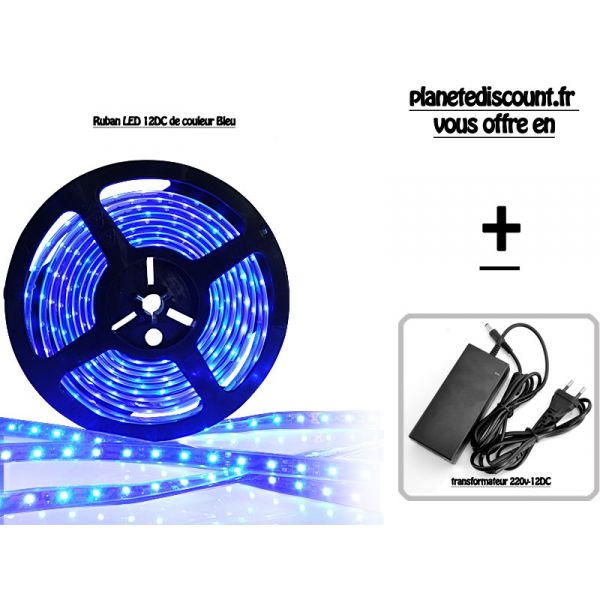 ruban flexible étanche à LED de couleur bleu