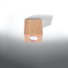 Plafonnier Bois Bois Naturel GU10 1 Quad