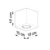 Plafonnier Bois Bois Naturel GU10 1 Quad