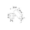 Applique Acier Blanc GU10 1 Direzione