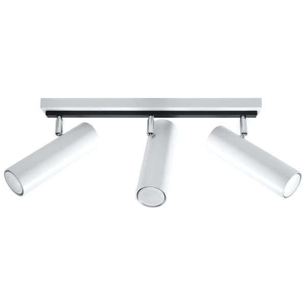 Plafonnier Acier Blanc GU10 3 Direzione