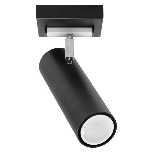 Plafonnier Acier Noir GU10 1 Direzione