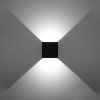 Applique Aluminium Noir LED 1 Luca