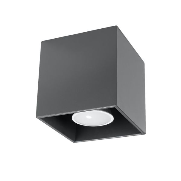 Plafonnier Aluminium Anthracite GU10 1 Quad
