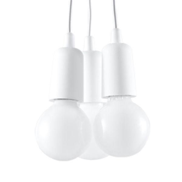 Suspension PVC Blanc E27 3 Diego