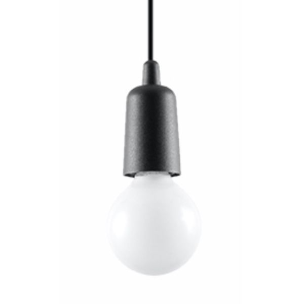 Suspension PVC Noir E27 1 Diego