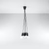 Suspension PVC Noir E27 5 Diego