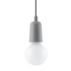 Suspension PVC Gris E27 1 Diego