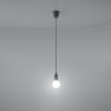 Suspension PVC Gris E27 1 Diego