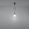 Suspension PVC Gris E27 1 Diego