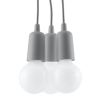 Suspension PVC Gris E27 3 Diego