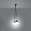 Suspension PVC Gris E27 5 Diego