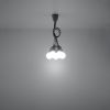 Suspension PVC Gris E27 5 Diego