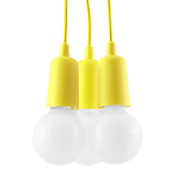 Suspension PVC Jaune E27 3 Diego