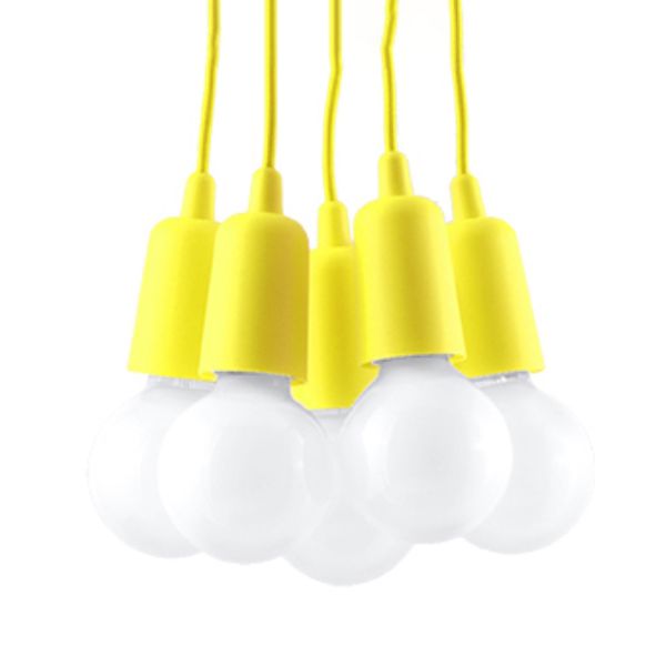 Suspension PVC Jaune E27 5 Diego