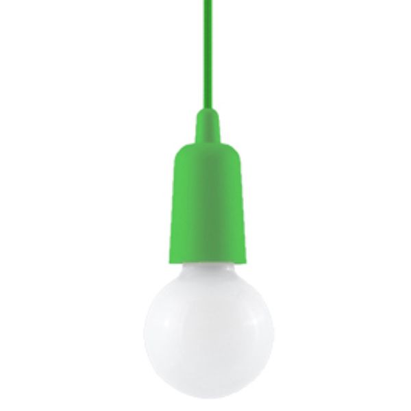 Suspension PVC Vert E27 1 Diego