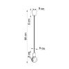 Suspension PVC Vert E27 1 Diego