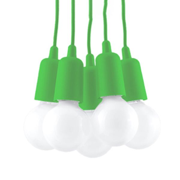 Suspension PVC Vert E27 5 Diego