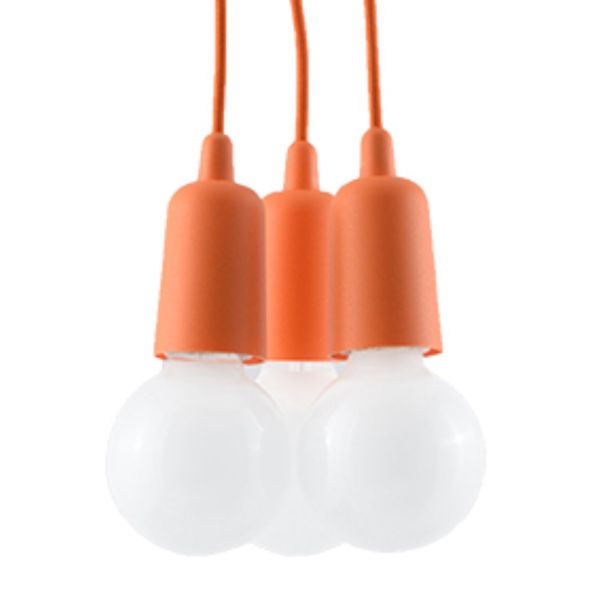 Suspension PVC Orange E27 3 Diego