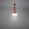 Suspension PVC Orange E27 5 Diego