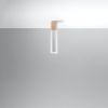 Plafonnier Acier Bois Naturel/Blanc GU10 1 Pablo