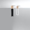 Plafonnier Acier Bois Naturel/Blanc GU10 1 Pablo