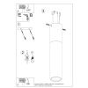 Plafonnier Acier Bois Naturel/Blanc GU10 1 Pablo