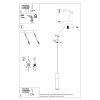 Suspension Acier Bois Naturel/Noir GU10 1 Pablo