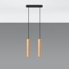 Suspension Bois Bois Naturel GU10 2 Lino Line