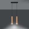 Suspension Bois Bois Naturel GU10 2 Lino Line
