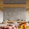 Suspension Bois Bois Naturel GU10 2 Lino Line