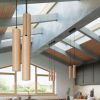 Suspension Bois Bois Naturel GU10 2 Lino Line