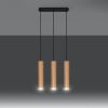 Suspension Bois Bois Naturel GU10 3 Lino Line