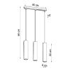Suspension Bois Bois Naturel GU10 3 Lino Line