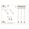 Suspension Bois Bois Naturel GU10 3 Lino Line