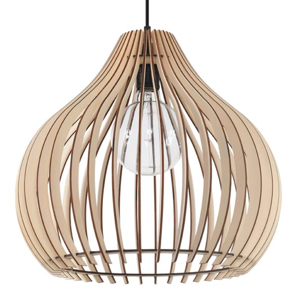 Suspension Bois Bois Naturel E27 1 Aprilla