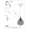 Suspension Bois Bois Naturel E27 1 Aprilla
