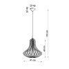 Suspension Bois Bois Naturel E27 1 Elza