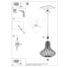 Suspension Bois Bois Naturel E27 1 Elza