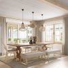 Suspension Bois Bois Naturel E27 1 Elza