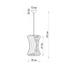 Suspension Bois Bois Naturel E27 1 Oriana