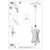Suspension Bois Bois Naturel E27 1 Oriana