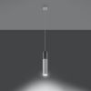 Suspension Acier Blanc/Gris GU10 1 Borigio