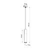 Suspension Acier Blanc/Gris GU10 1 Borigio