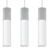 Suspension Acier Blanc/Gris GU10 3 Borigio Line